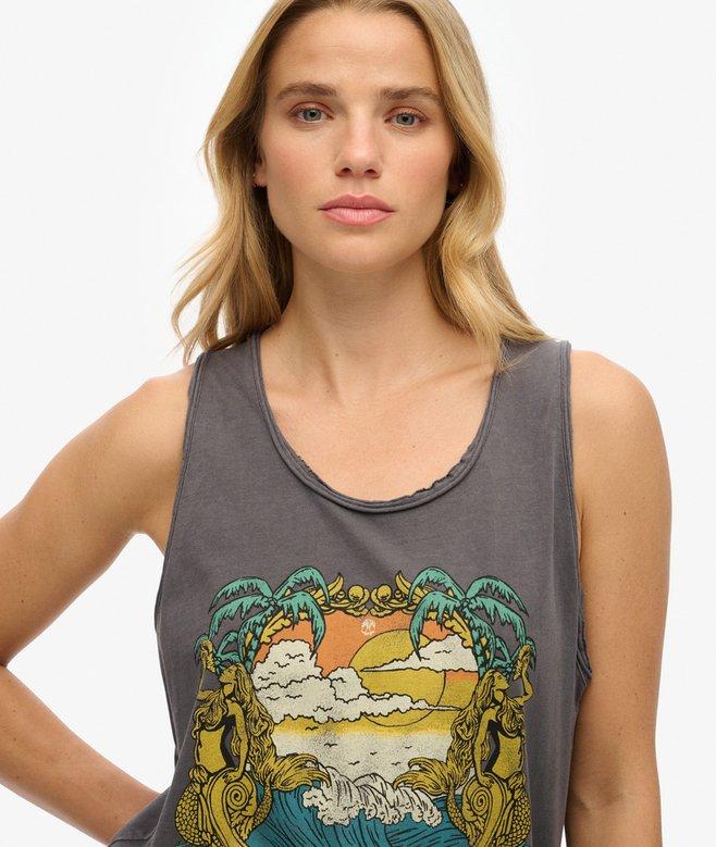 Superdry Psych Surf Graphic Racer Vest Top