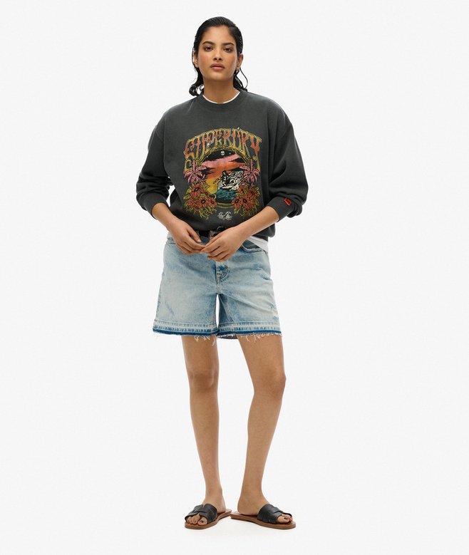 Superdry Psych Surf Loose Crew Sweatshirt