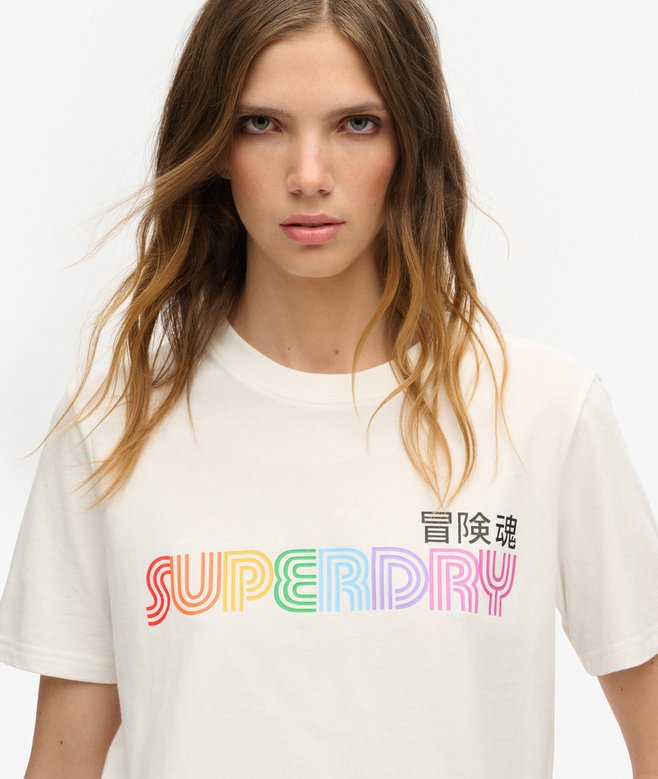 Superdry Rainbow Logo Relaxed Fit T-Shirt