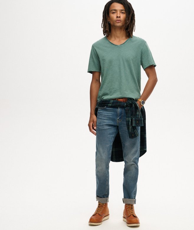 Superdry Raw Edge Slub V-Neck T-Shirt