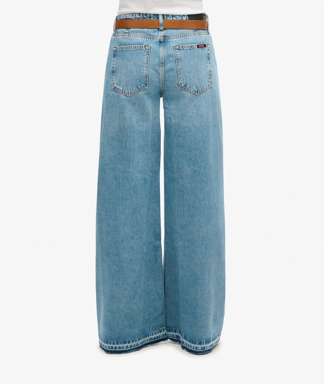 Superdry Raw Hem Wide Leg Flare Jeans
