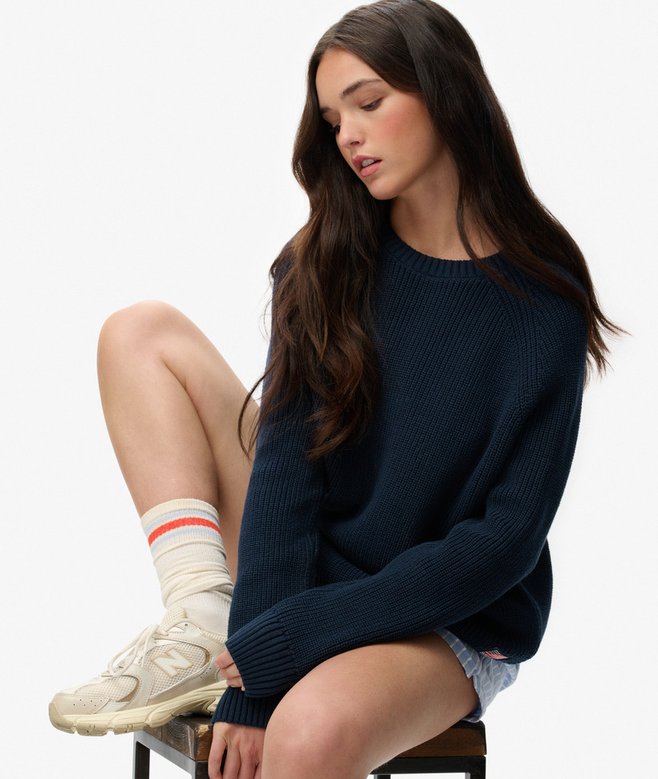 superdry Relaxed Ribbed Knitted Jumper