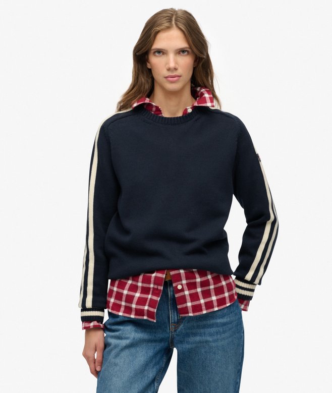 Superdry Relaxed Stripe Knitted Jumper