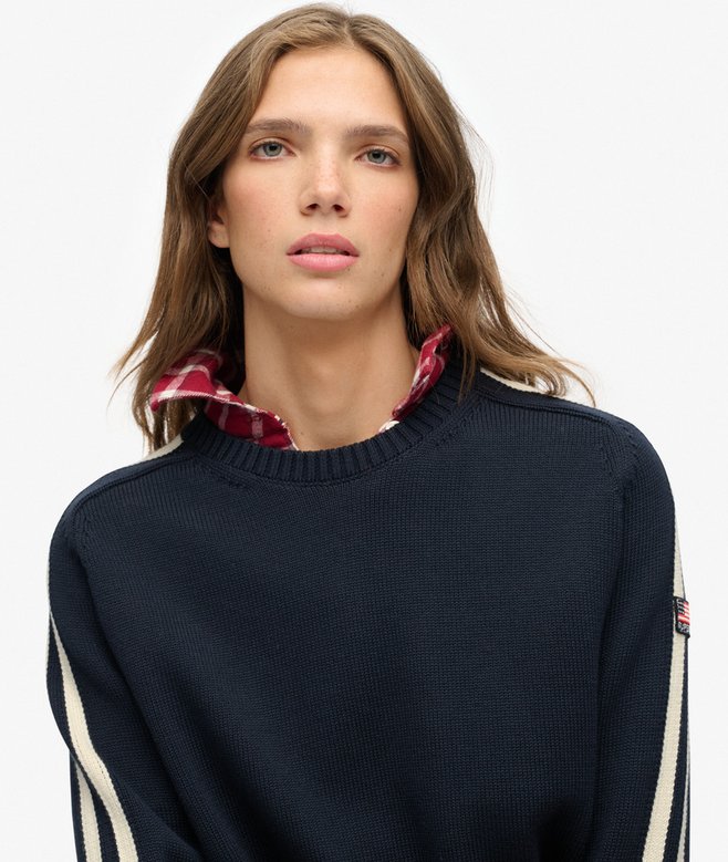 Superdry Relaxed Stripe Knitted Jumper