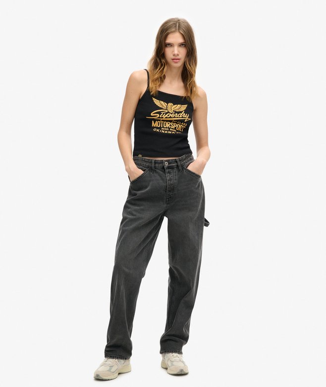 Superdry Retro Rocker Graphic Rib Cami Top