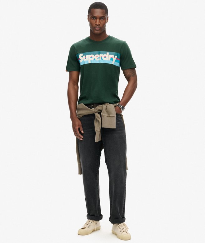 Superdry Retro Stripe Logo T-Shirt