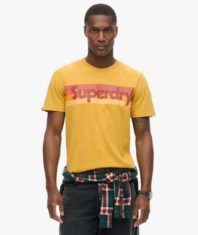 superdry Retro Stripe Logo T-Shirt