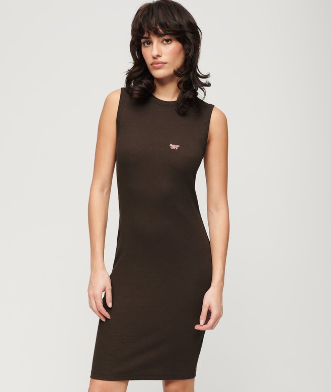 superdry Rib Bodycon Midi Dress