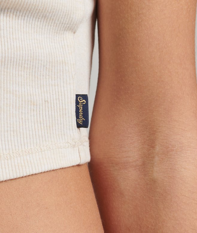 Superdry Rib Lace Trim Cami Top