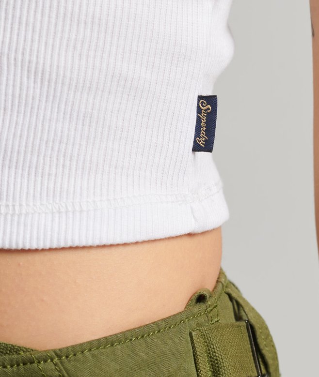 Superdry Rib Lace Trim Cami Top