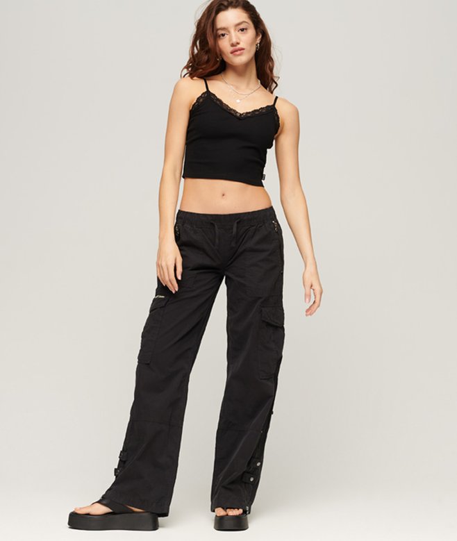 Superdry Rib Lace Trim Cami Top