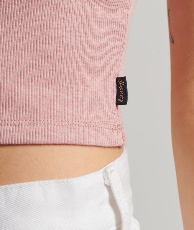 Superdry Rib Lace Trim Cami Top