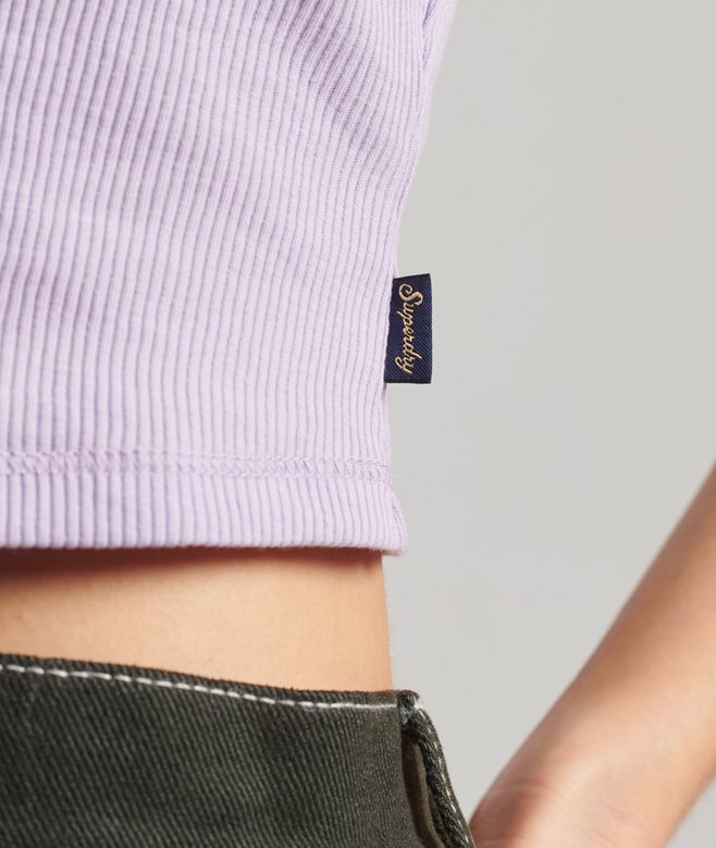 Superdry Rib Lace Trim Cami Top