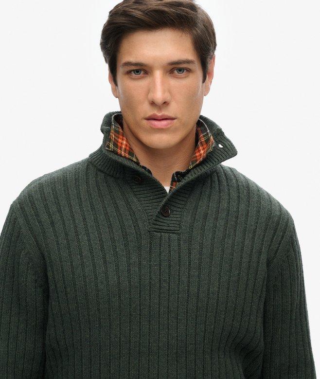 Superdry Ribbed Half Button Jumper