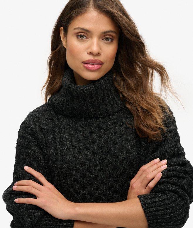 Superdry Roll Neck Cable Jumper Dress