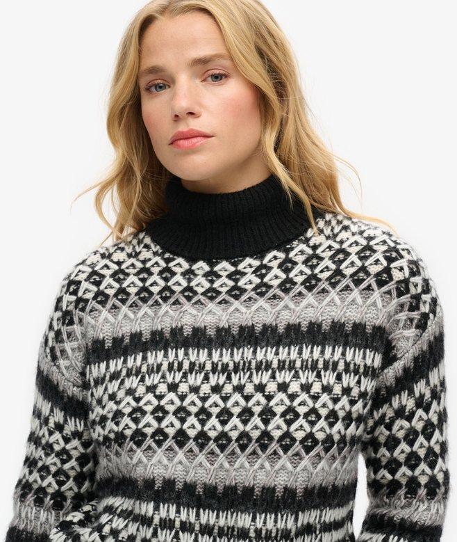 Superdry Roll Neck Crop Knit Jumper