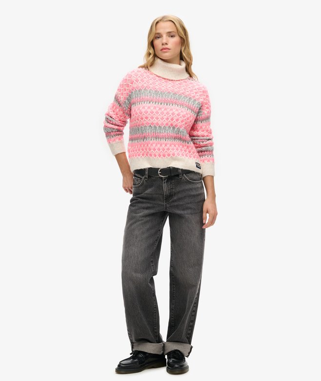 Superdry Roll Neck Crop Knit Jumper
