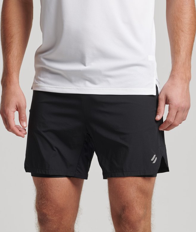 superdry Run Premium Layered Shorts