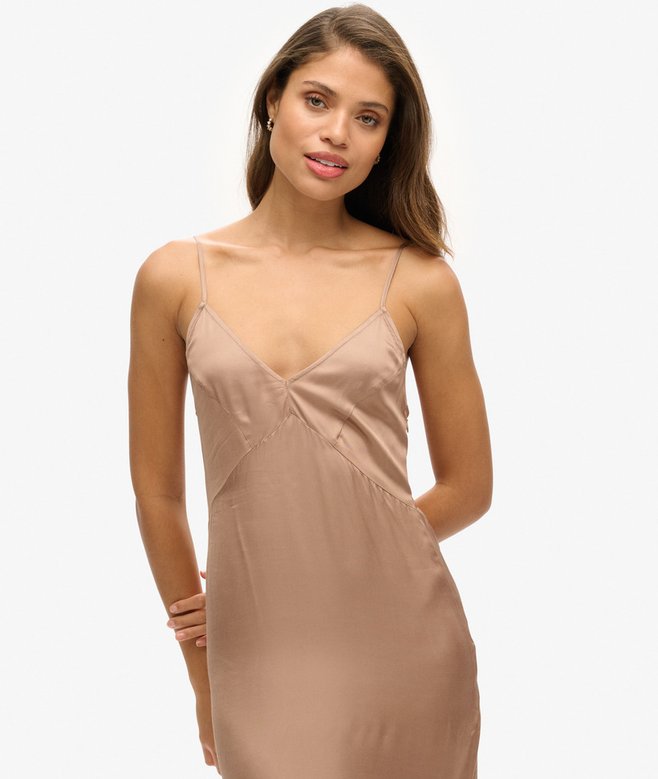 Superdry Satin Cami Midi Dress