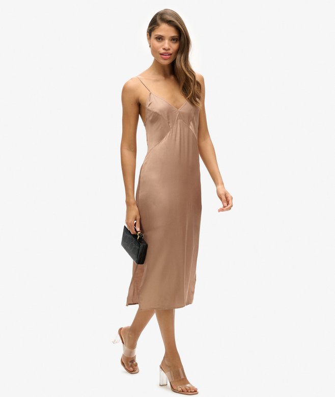 Superdry Satin Cami Midi Dress