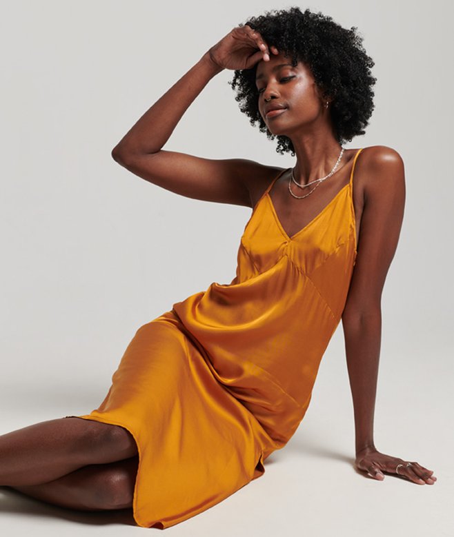 Superdry Satin Cami Midi Dress