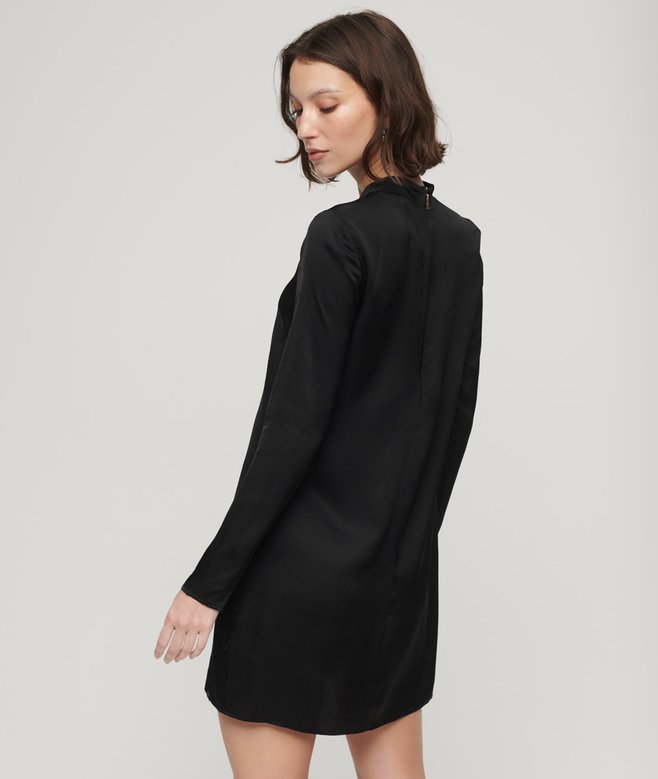 Superdry Satin Mock Neck Mini Dress