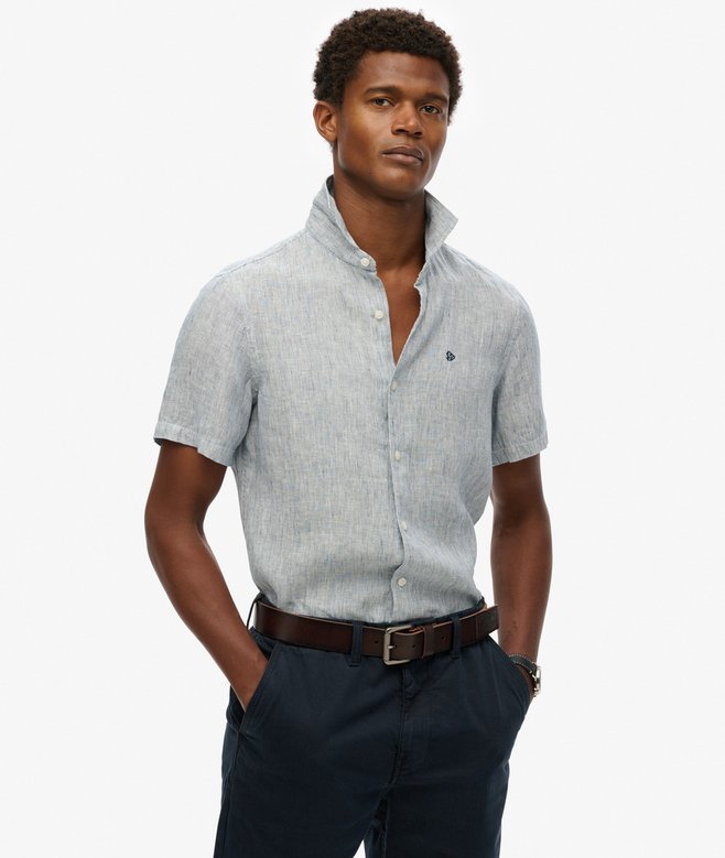 superdry SD Embroidered Vacation Linen Shirt