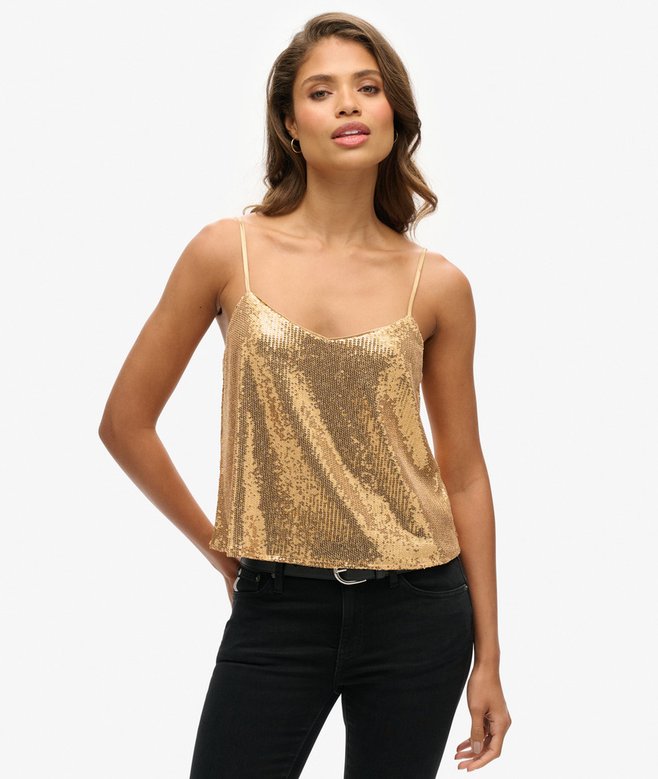 superdry Sequin Cami Vest Top