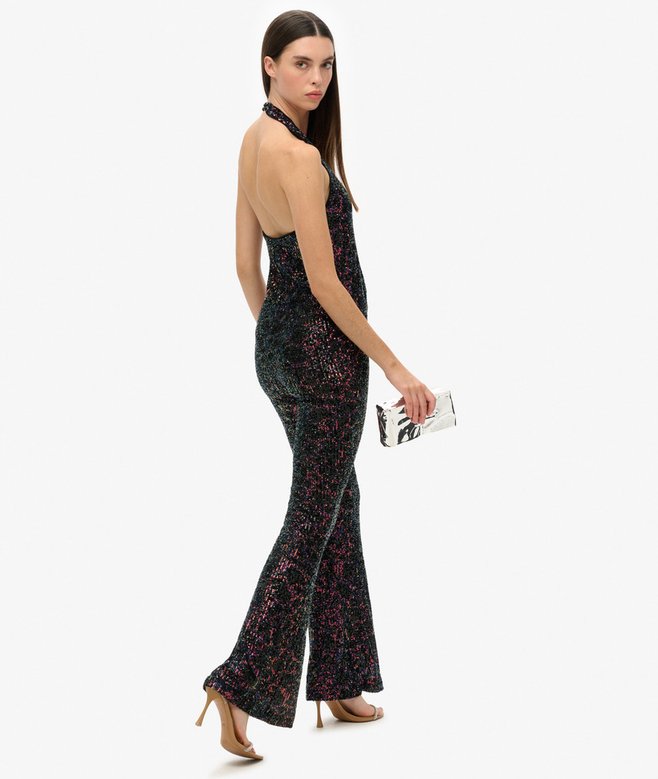 Superdry Sequin Halter Jumpsuit