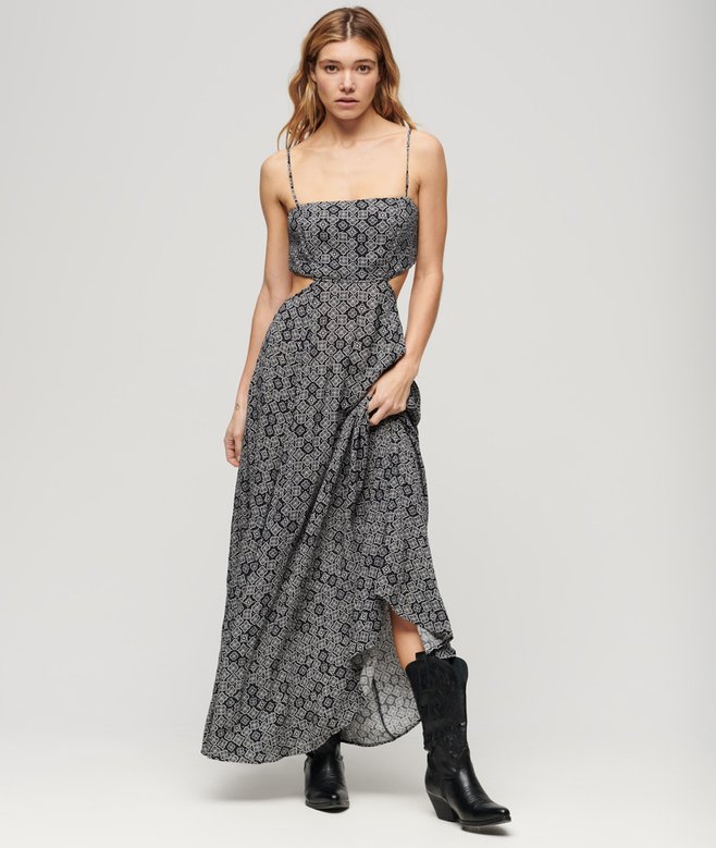 superdry Sheered Back Maxi Dress