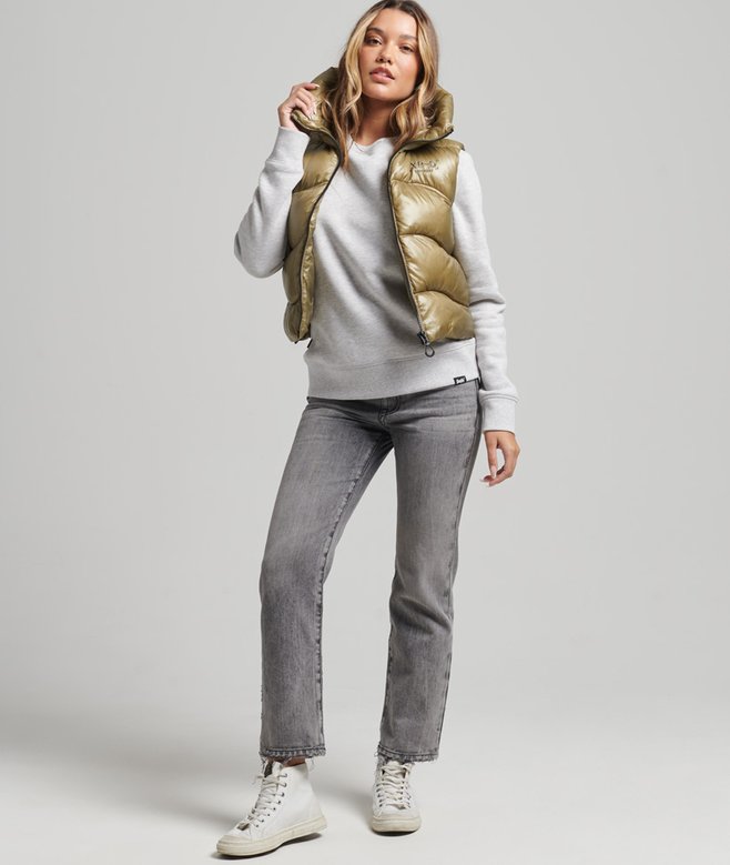 Superdry Shine Quilt Cropped Padded Gilet