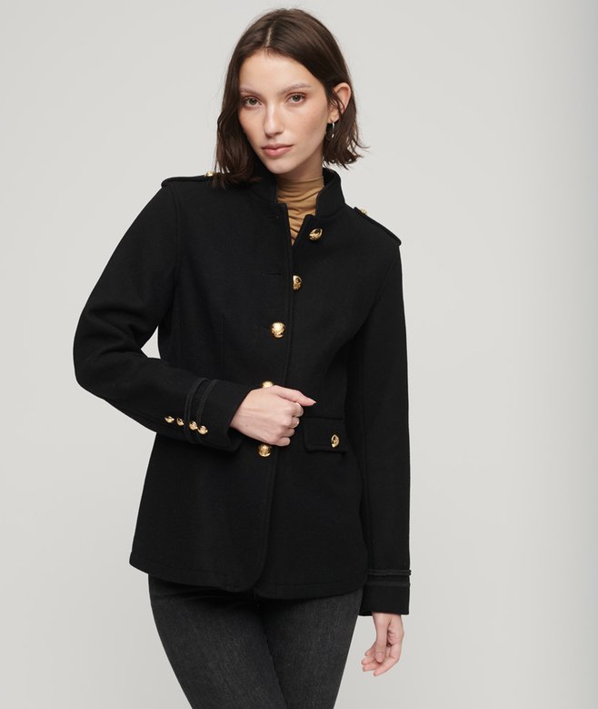 superdry Short Military Wool Coat