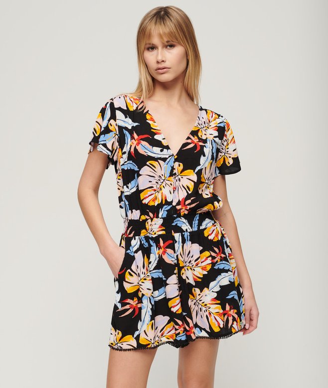superdry Short Sleeve Beach Playsuit