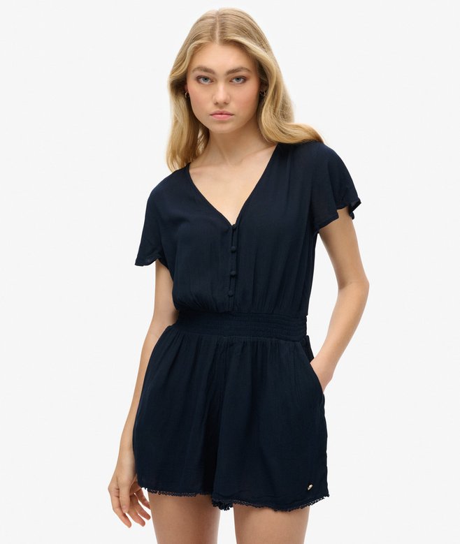 superdry Short Sleeve Beach Playsuit