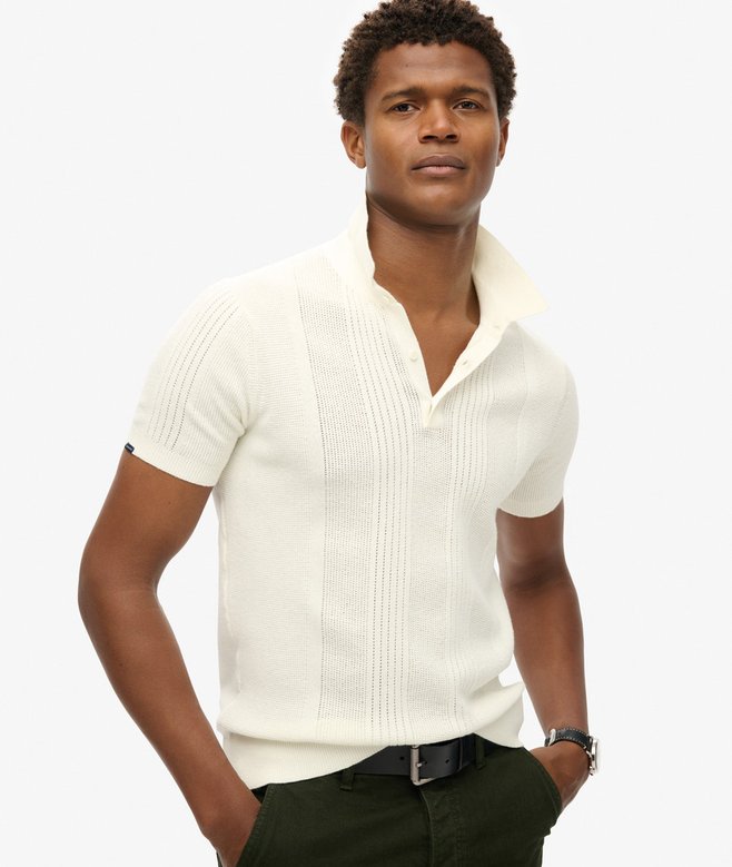 superdry Short Sleeve Knitted Polo Shirt