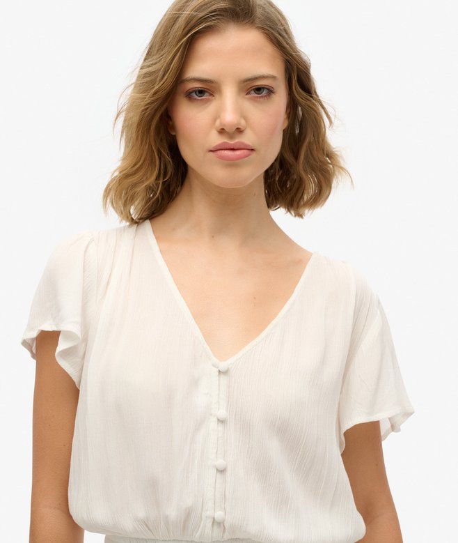 Superdry Short Sleeve Printed Playsuit