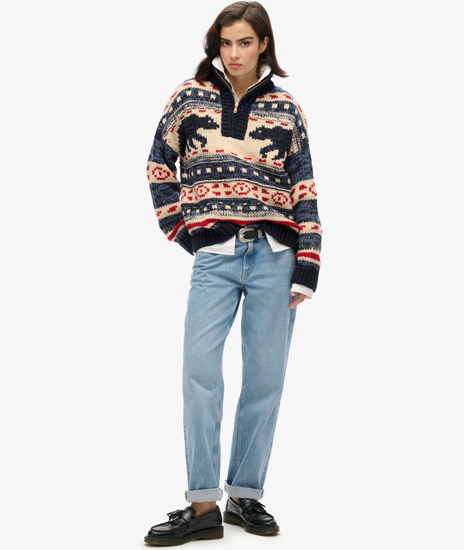 Superdry Ski Lodge Zip Neck Jumper