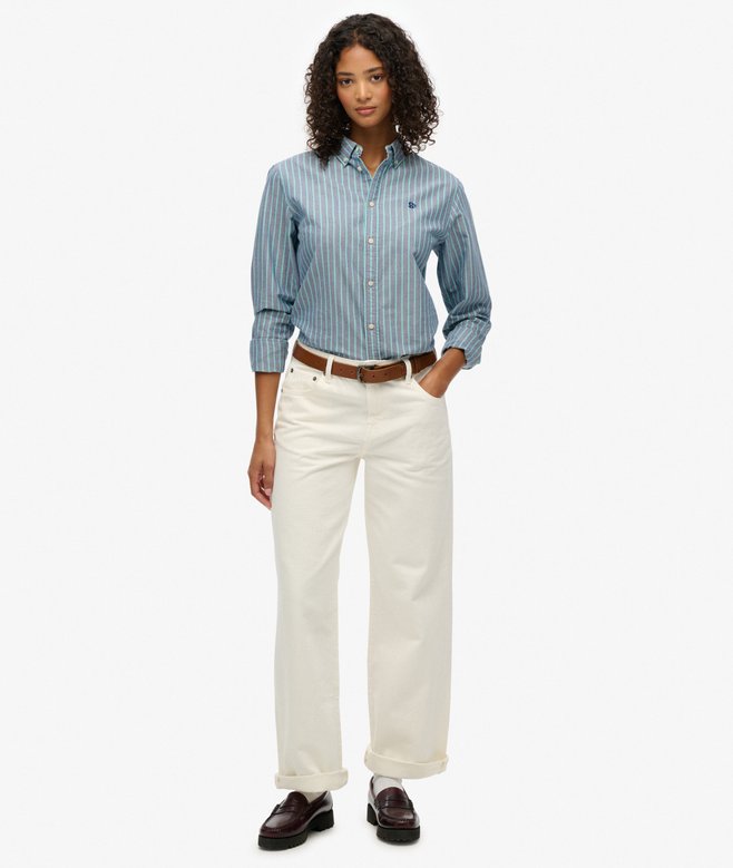 Superdry Slim Oxford Button Down Long Sleeve Shirt