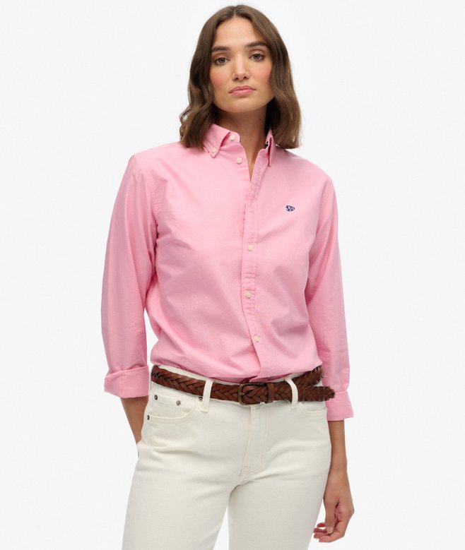 Superdry Slim Oxford Button Down Long Sleeve Shirt