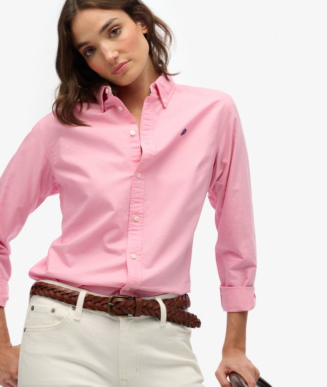 superdry Slim Oxford Button Down Long Sleeve Shirt