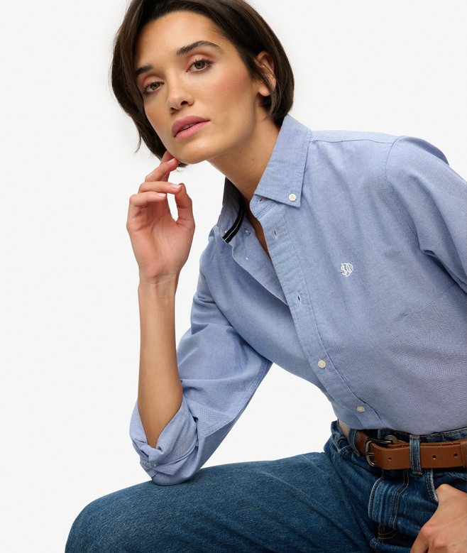 Superdry Slim Oxford Button Down Long Sleeve Shirt