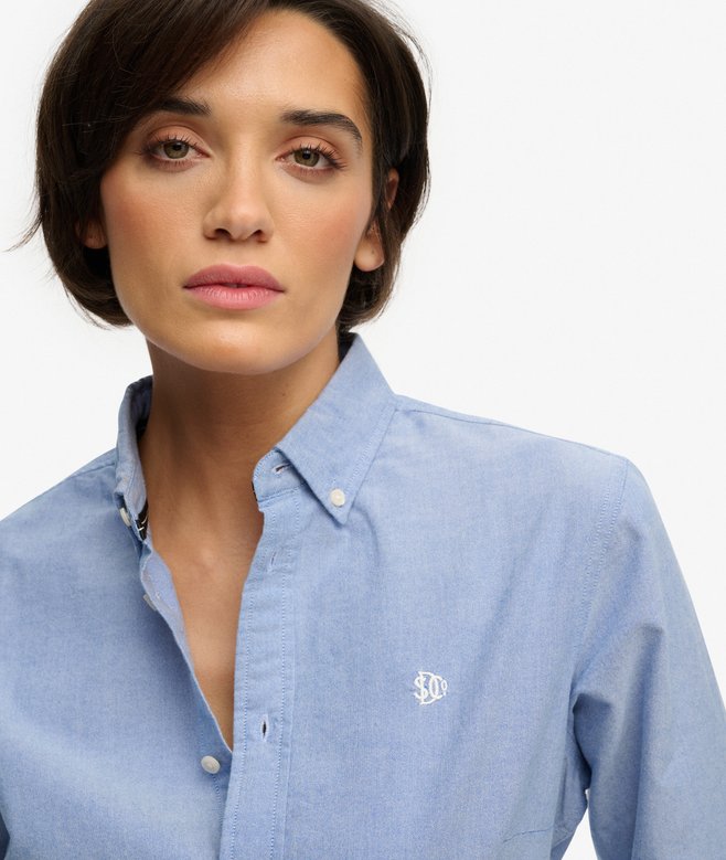 Superdry Slim Oxford Button Down Long Sleeve Shirt