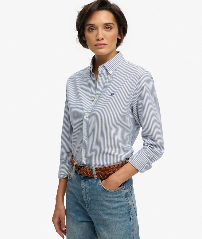 Superdry Slim Oxford Button Down Long Sleeve Shirt