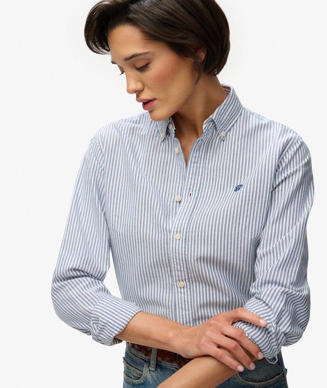 superdry Slim Oxford Button Down Long Sleeve Shirt