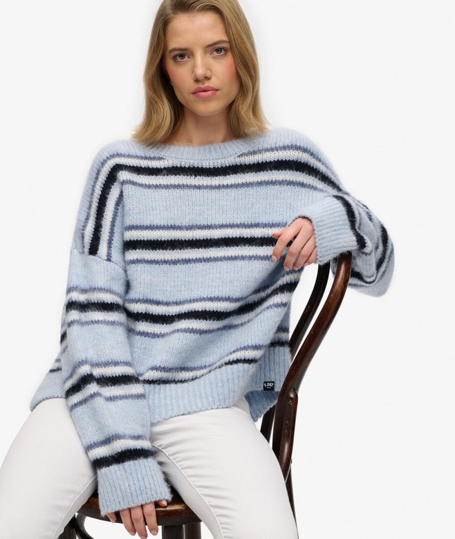 Superdry Slouchy Brushed Stripe Knit Jumper