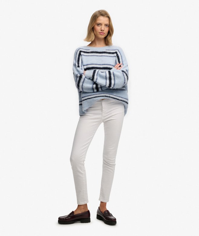 Superdry Slouchy Brushed Stripe Knit Jumper