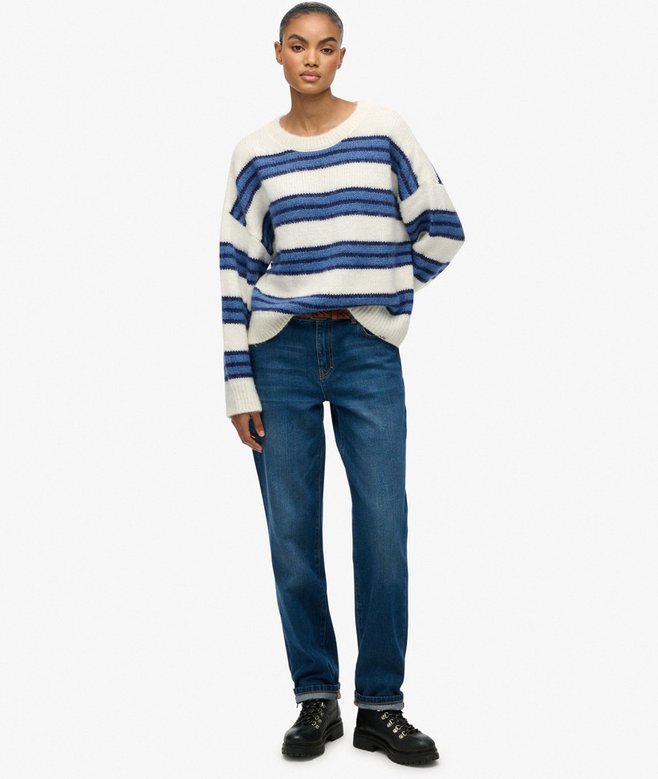 Superdry Slouchy Brushed Stripe Knit Jumper