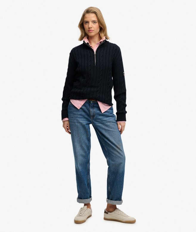 Superdry Slouchy Cable Half Zip Jumper
