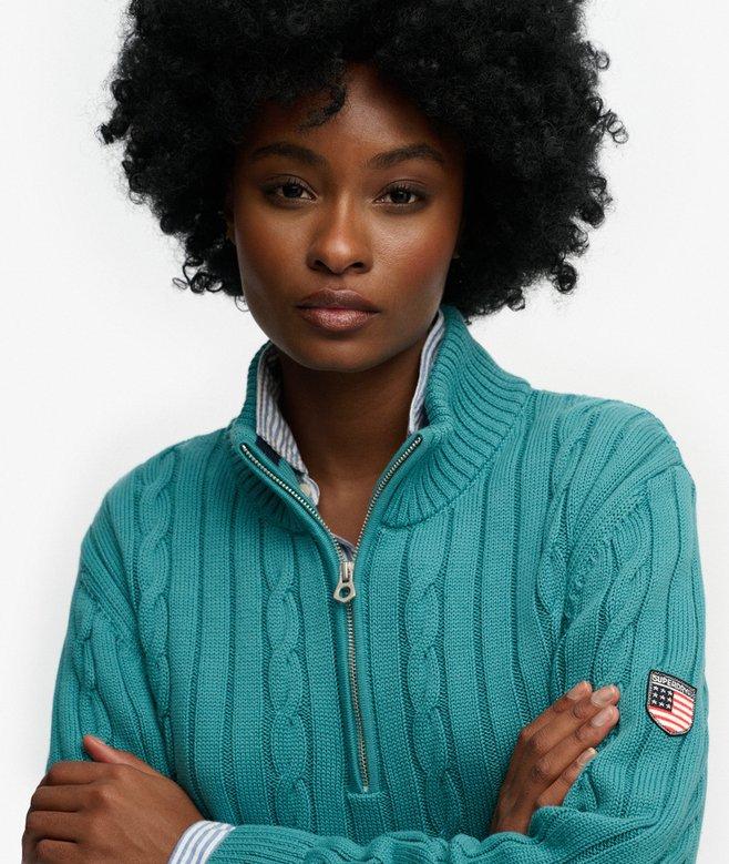 Superdry Slouchy Cable Half Zip Jumper