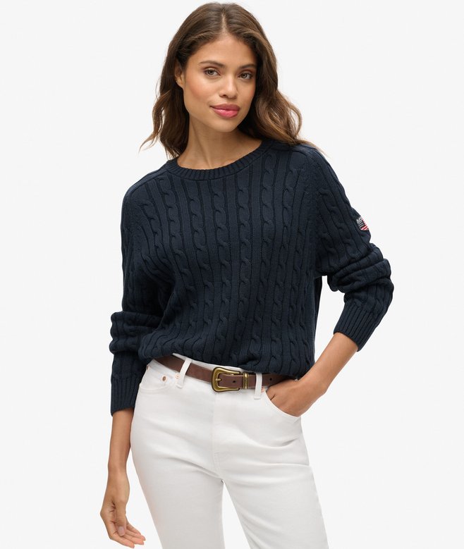 Superdry Slouchy Cable Knit Jumper